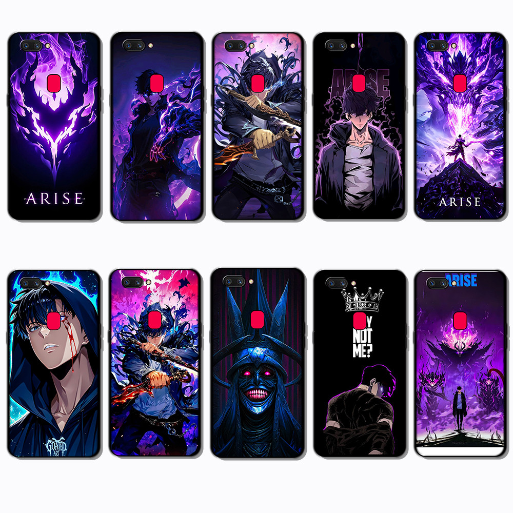 Ốp điện thoại màu đen mềm cho OPPO A1 A1K A3S A5 A5S A7 A8 A9 A11 Solo Level Cover
