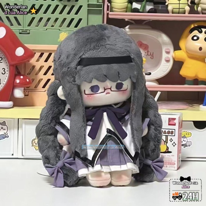 Magic Girl Madoka Akatsuki Homura Doll 20 cm Cơ thể bình thường Không có quần áo Em bé khỏa thân si