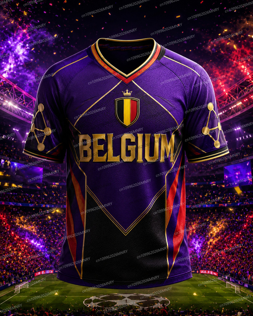 2026 Bỉ Áo Jersey Áo Dành Cho Nữ Quạt Jersey Mùa Hè Nam Jersey Thể Thao Nhanh Khô Huấn Luyện Đồng Ph