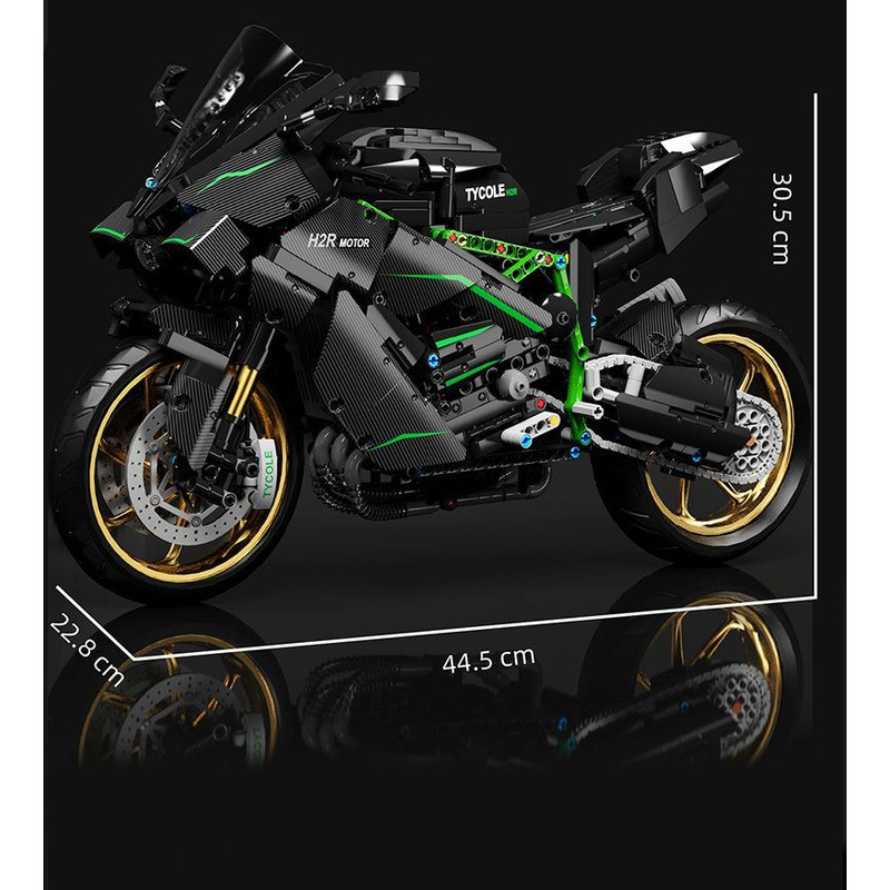 Bộ lắp ráp Taigao Le Kawasaki H2R tương thích với bộ Lego mô hình xe máy cơ khí tỷ lệ 1:5 dành cho b
