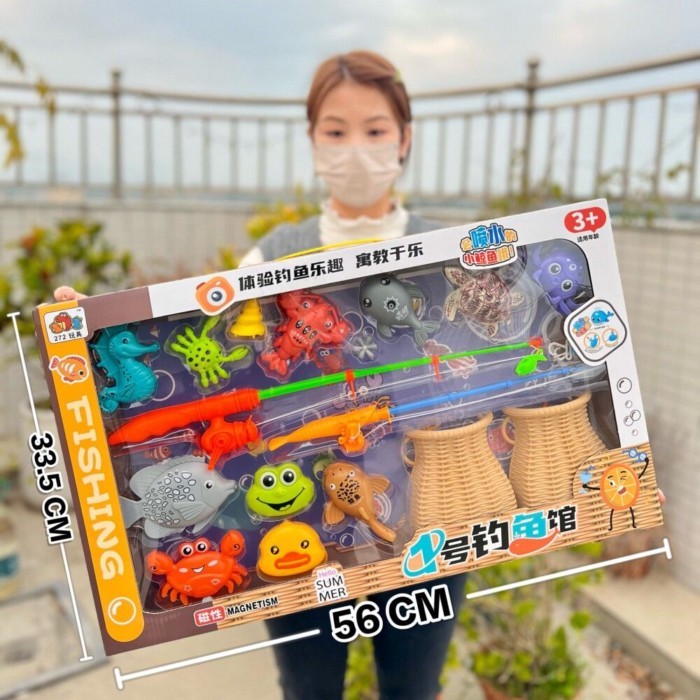 Đồ chơi câu cá bể bơi trẻ em câu cá từ cần câu cá cha mẹ và con chơi câu cá nhà chơi bộ đồ chơi