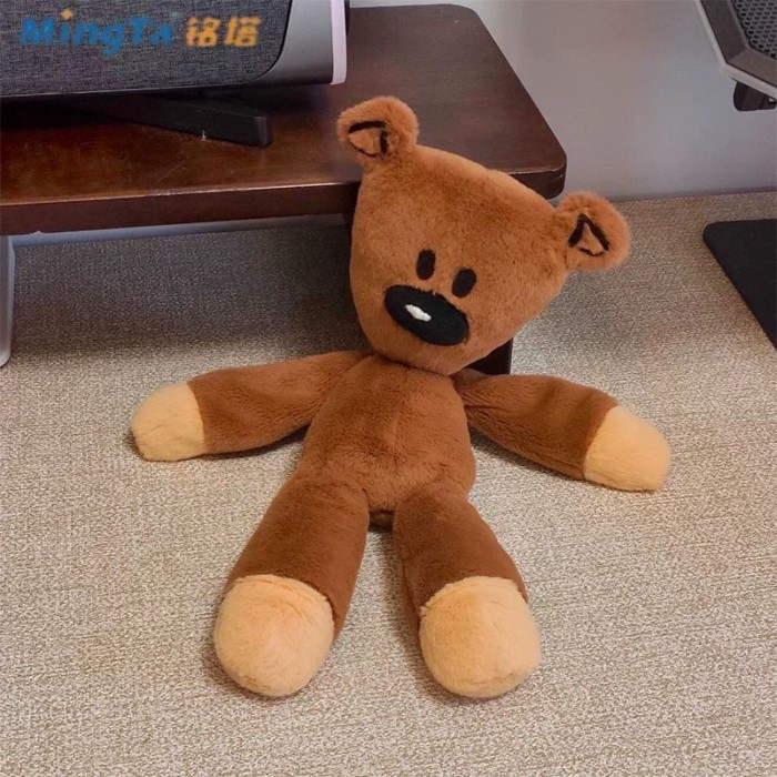 Dễ thương Gấu Bean đồ chơi sang trọng búp bê Douyin cùng phong cách Bean Teddy Bear giường búp bê đ