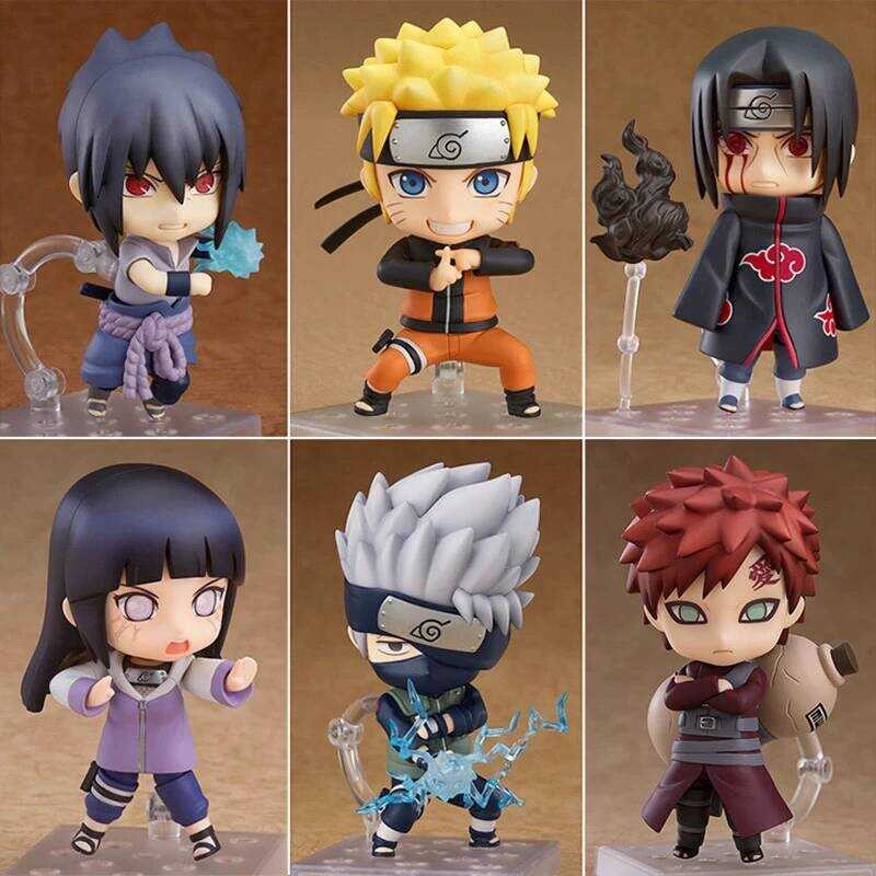 Naruto Q Phiên Bản Nendoroid Sasuke Itachi Kakashi Naruto Sasuke Tay Mẫu Búp Bê Quà Tặng Sinh Nhật