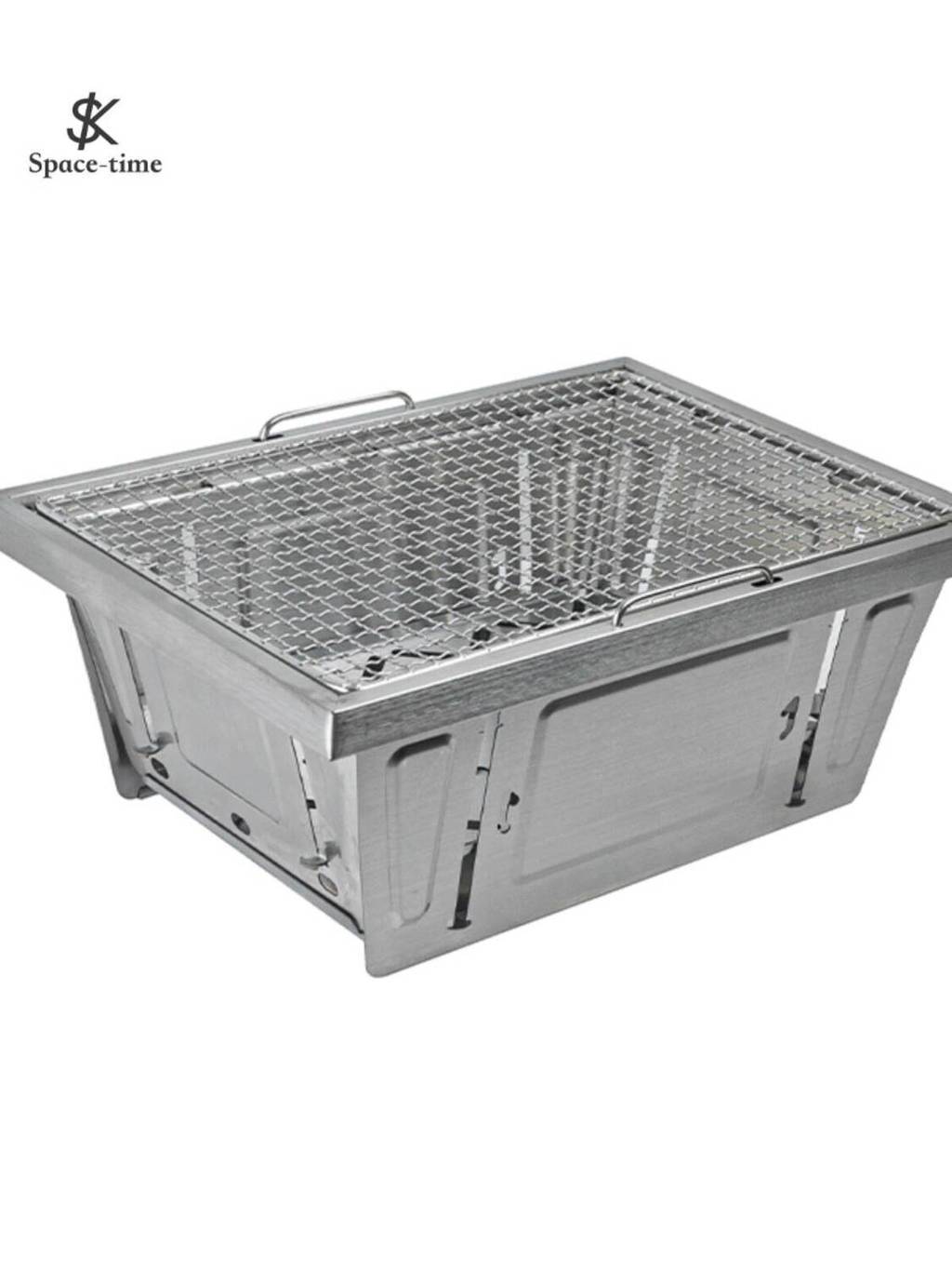 [Đa Năng] SPACE-TIME Lò thịt và thời gian bằng thép không gỉ, lò dã ngoại, thiết bị nướng đơn