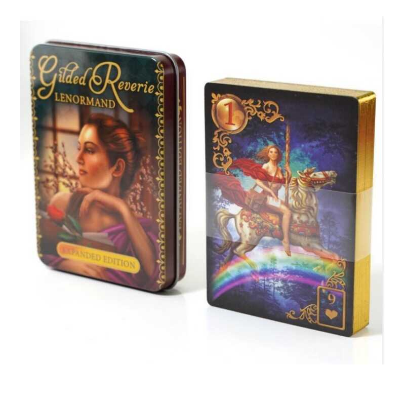 Hộp thiếc Oracle Cards Tarot Cards Tarot Cards Gilding Craft Thẻ chơi cao cấp Thẻ bài Tarot Oracle