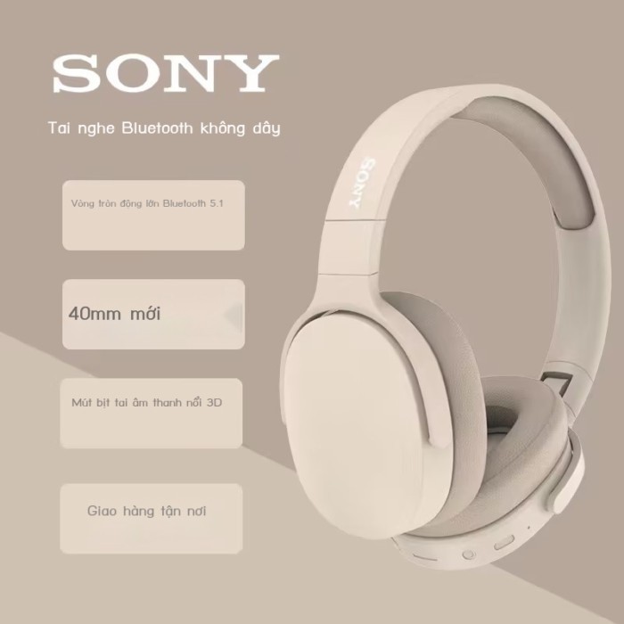 Sony Tai Nghe Bluetooth Gaming Có Mic Âm Thanh Nổi Hifi Headphone Không Dây Bluetooth Chơi Game, Họ
