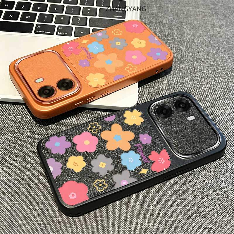 Ốp Lưng Cho OPPO A5X 4G A5X 5G Matte Silicon Chống Rơi Lớn Cửa Sổ Điện Thoại Màu Sắc Thẩm Mỹ Hoa Thi