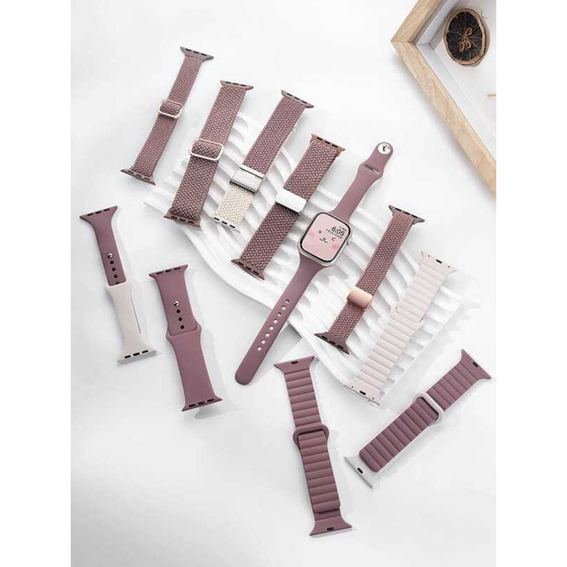 Sốt Mun Thích Hợp Cho Apple S9 Đồng Hồ watch9 Dây Đeo iwatch8 Dệt S10 Nữ Thể Thao Mùa Hè S8 Silicone