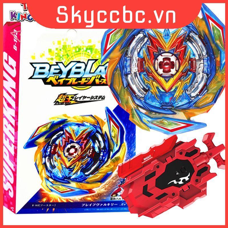 Bộ đồ chơi con quay hồi chuyển Flame Super King Booster B163 Brave Valkyrie có đai cao su và bệ phón