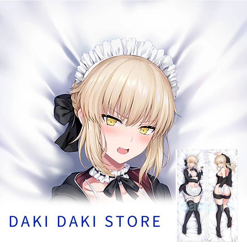 Anime Body Gối Dakimakura Fate Series Artoria Pendragon Cover Hai Mặt In HìnhLife-size Gối
