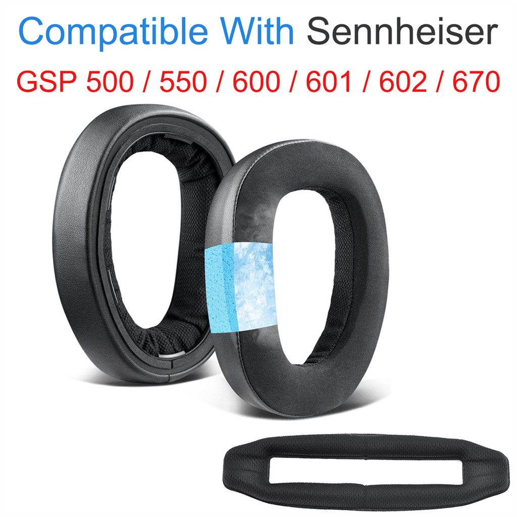 Thay Thế Gel Làm Mát Miếng Đệm Tai Cho Sennheiser GSP 500 550 600 601 602 670 Tai Nghe Earmuff Bọt B