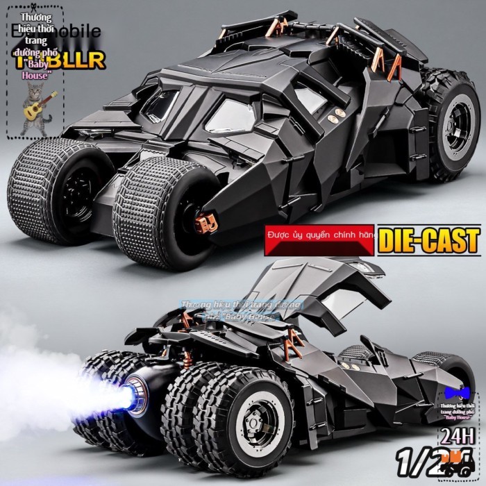 Bộ sưu tập mô phỏng mô hình xe hơi hợp kim Batman Yuanye Batman hình người lái xe đồ chơi