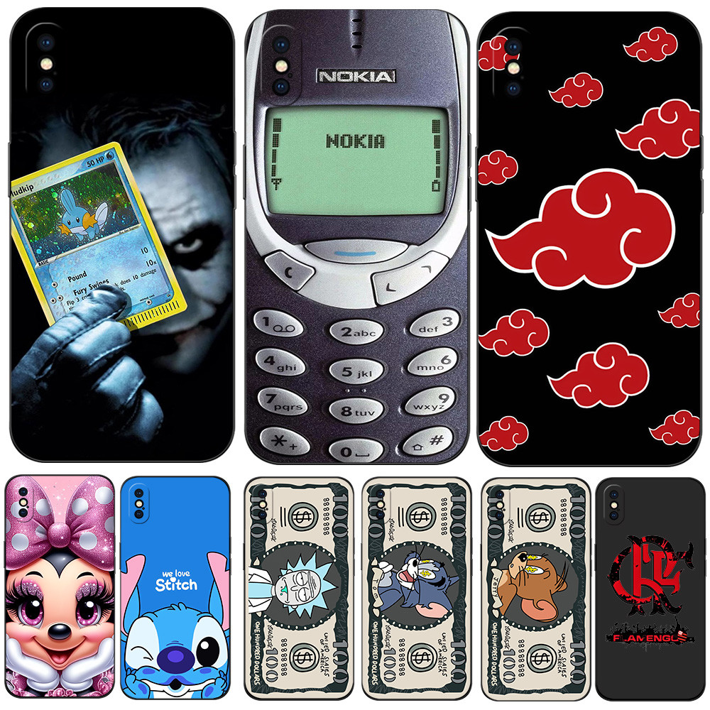 Ốp Lưng Cho iphone XS / XS MAX Vỏ Bảo Vệ Tpu Silicon Mềm Đen Tpu Ốp Lưng anime Đô La Ngộ nghĩnh Hoạt