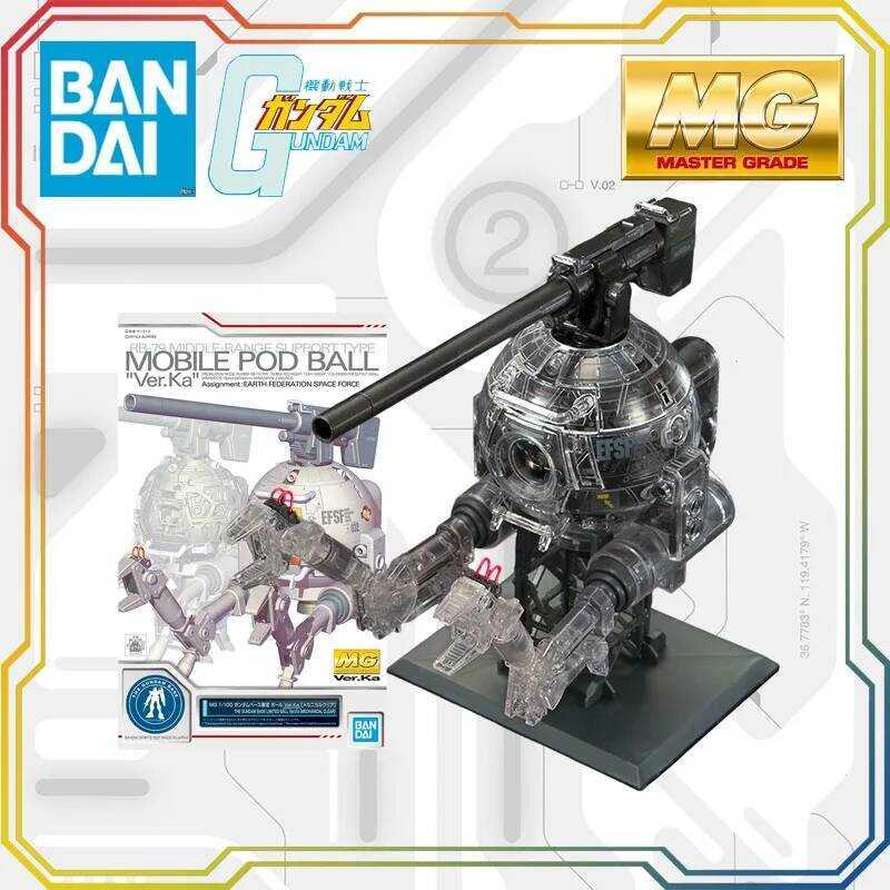 BANDAI MG1/100 MOBILE SUIT GUNDAM RB-79 Ball Anime Action Figure Assembly Toys Model Gifts for Boys