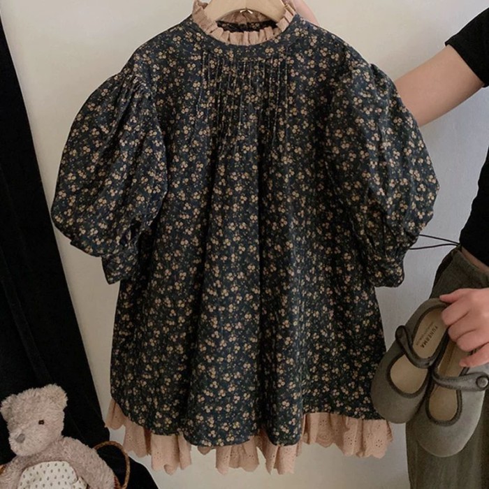 Korean Children's Clothing Girls' Dress New Spring Clothing Children's Style Korean Style Ret
