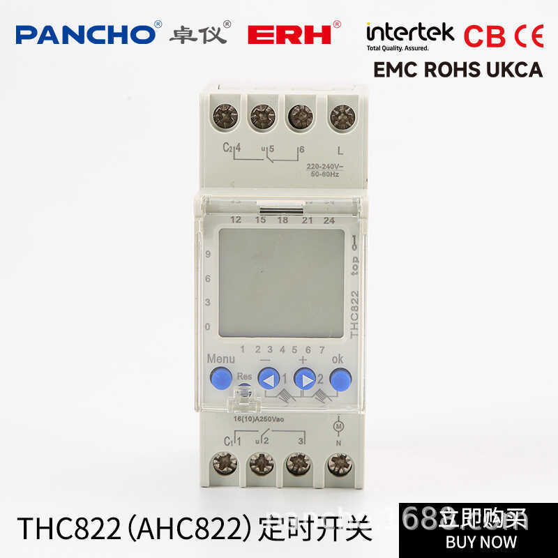 Công tắc điều khiển thời gian THC-822 TR822 Sáu ngôn ngữ Trung Quốc Bộ điều khiển thời gian AHC822 C