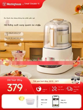 Máy xay sinh tố yên tĩnh Westinghouse, chế biến thực phẩm đa chức năng, không ồn ào, máy làm sữa đậ