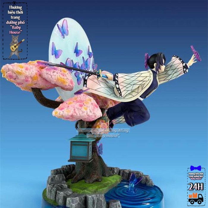 Kimetsu No Yaiba Insect-eaten Butterfly Ninja Figure Two-dimensional Ornament Doll Big Butterfly Fl