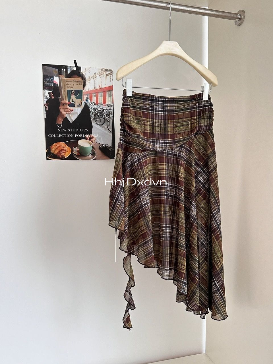 Váy Retro Hàn Quốc Cho Ngày Thường và Streamer, Kẻ Sọc, Chiều Dài Trung Bình, Phù Hợp Mùa Thu | BigBuy360 - bigbuy360.vn