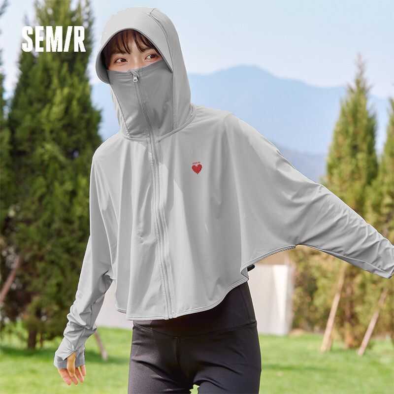 Semir [Hợp Tác JASON Wu] Áo Mùa Hè Dành Cho Nữ Với Vành Rộng, Áo Khoác Chống Nắng Bằng Vải Lụa Băng 