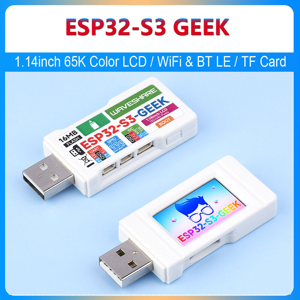 ESP32-S3 GEEK Với LCD màu 1.14 inch USB WiFi / Bluetooth LE ESP32-S3R2 16MB FLASH.TF Khe cắm thẻ trê