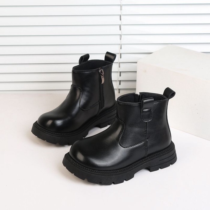 Boys' Short Boots Korean Style Western Style Martin Boots Spring And Autumn New Single Boots