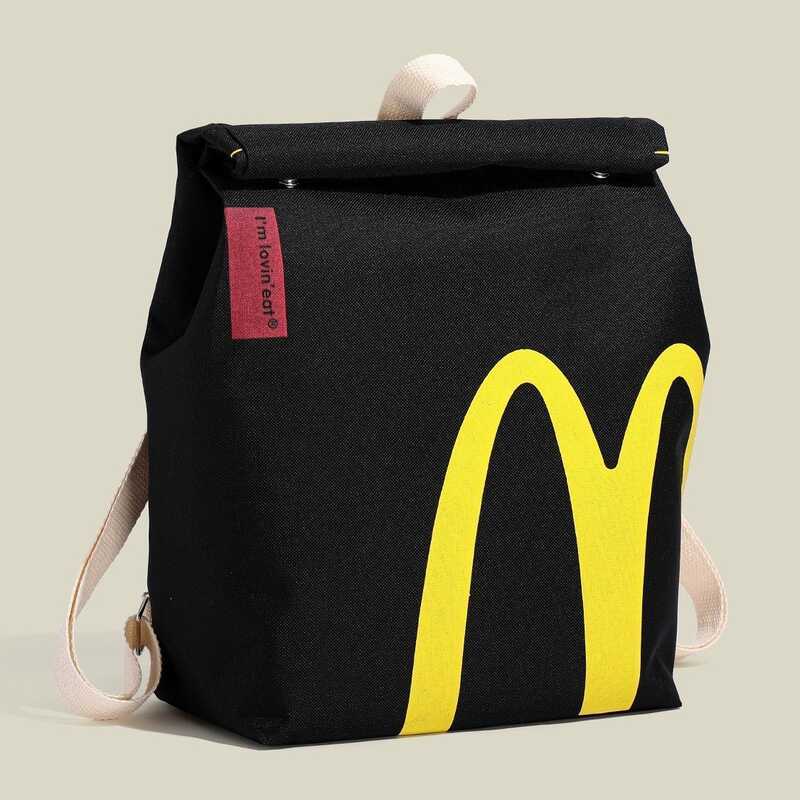 Influencer Fun Ba Lô Nữ 204 Mới McDonald 's Dung Tích Lớn Thường Ngày Ba Lô Chống Thấm Nước Lớp Học 