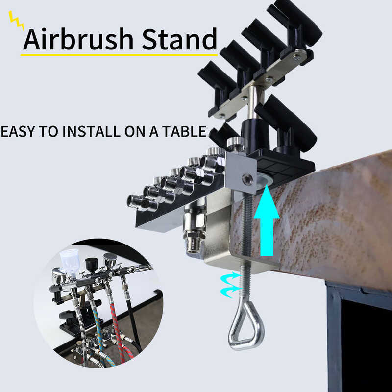 Mẫu Airbrush Bút Giá Đỡ Đa Năng Mini Airbrush Nơi Năm Chiều Nhiều Airbrush Có Đế Máy Bơm Không Khí K