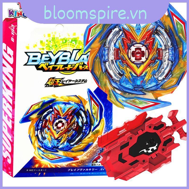 Bộ đồ chơi con quay hồi chuyển Flame Super King Booster B163 Brave Valkyrie có đai cao su và bệ phón