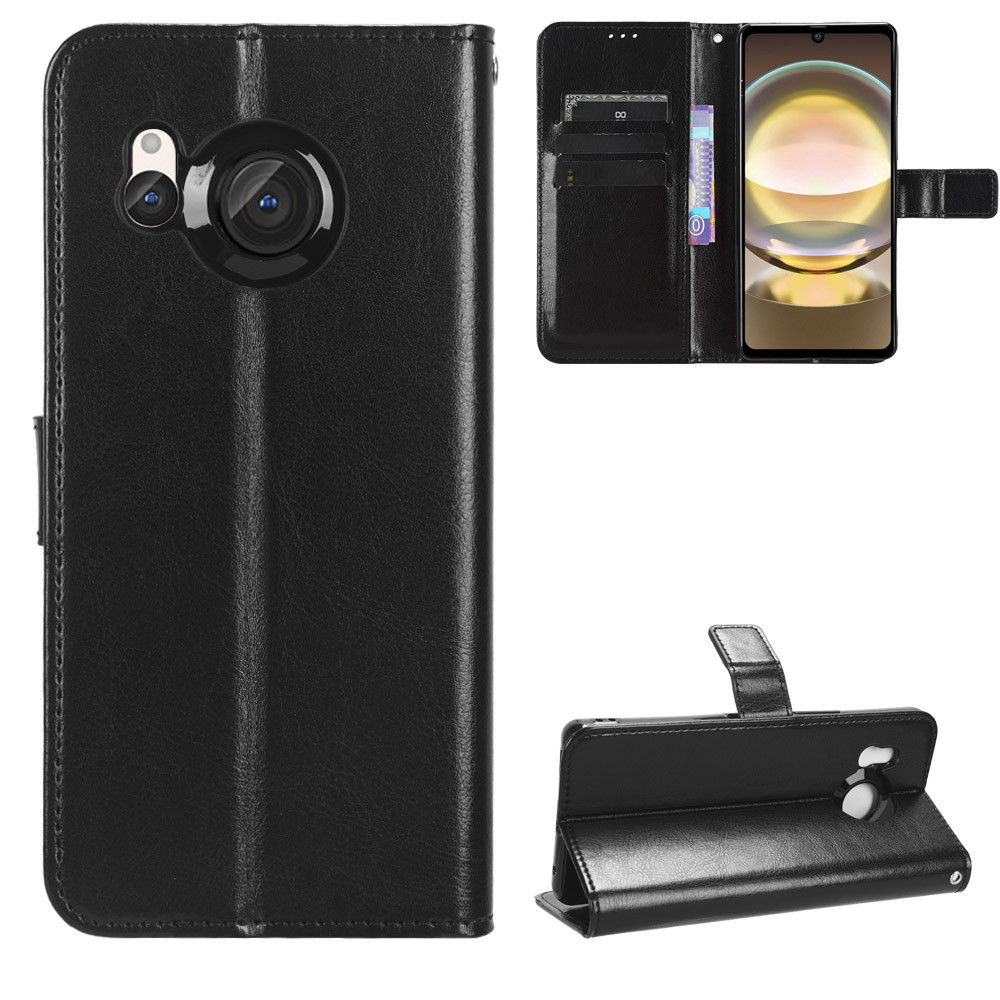 Ví Da Dành Cho Sharp Aquos R6 R7 R8 R9 Pro R10 R11 R5G Khe Cắm Thẻ Lật Vỏ Điện Thoại