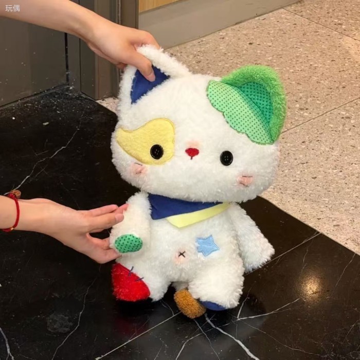 Order‍🔥 Hình ảnh tai to cùng kiểu Douyin màu ghép mèo mob mèo mèo đồ chơi sang trọng búp bê búp bê