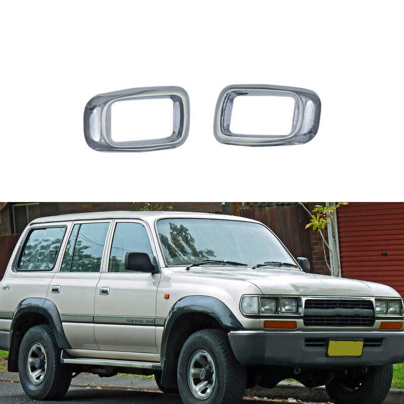 Thích hợp cho Toyota Overbearing Độc đoán 34 FJ80 FJ90 Khung đèn bên hông Chụp đèn trang trí mạ điện