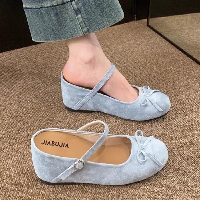 Sweet Style Round Toe Shoes For Women New Versatile French Mary Jane Shoes With Skirts And Wedge
