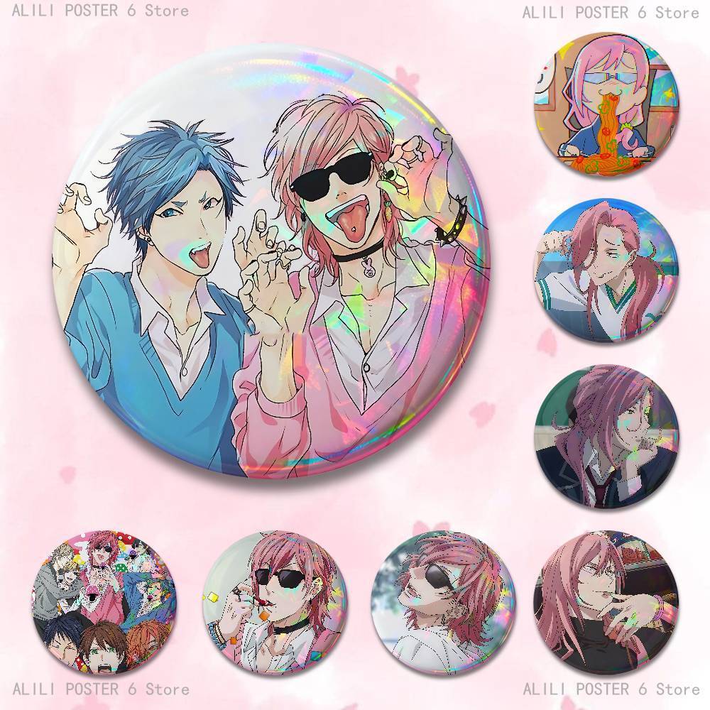 A-Ayato Yuri Y-Yarichin Huy Hiệu 25 32 44 58 75 mm Tròn Cosplay Pin Túi Trang Trí Người Hâm Mộ Thu T