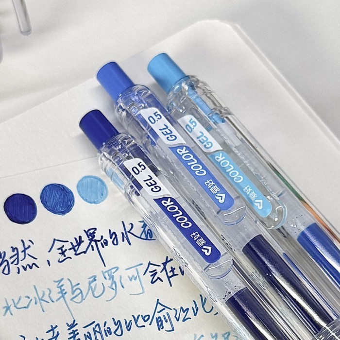 [Sở thích] GP260 Fresh Morandi Press Gel Pen Sổ tay Ghi chú Dòng màu tối Retro khô nhanh