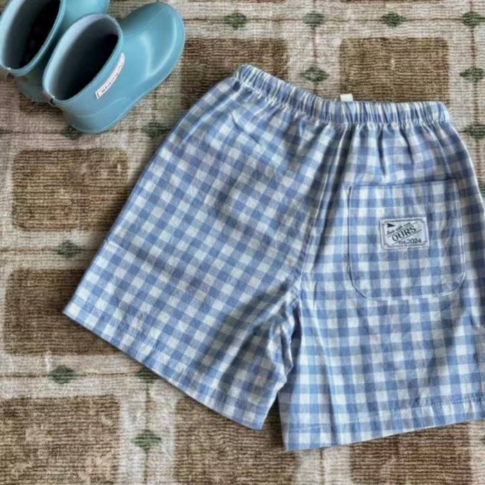 Boys Shorts Plaid Sports Pants Summer New Korean Style Children's Pants Thin Casual Pants Tre