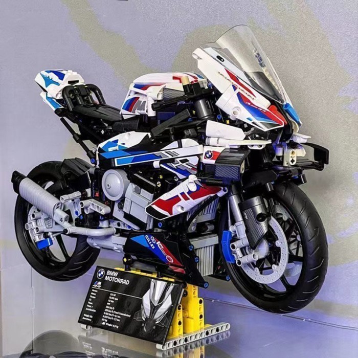 BMW M1000RR xe máy người lớn khó khăn khối xây dựng mô hình lớn Đồ chơi xếp hình