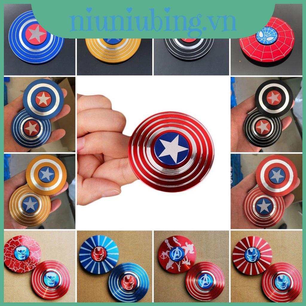 6cm Funny Fidget Spinner Hobbies For Adults American Captain Hand Spinner Fingertip Gyro Spider Man 