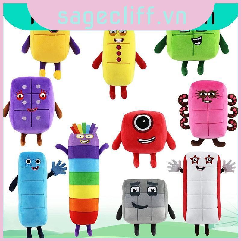 Numberblocks Đồ chơi nhồi bông sang trọng Khối số búp bê giáo dục- Thú Nhồi Bông Numberblocks Hình S
