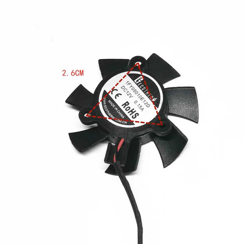 Thích hợp cho GT730 4HDMI HD5450 Đường kính 4,6CM Khoảng cách lỗ 2.6CM Card đồ họa Quạt im lặng