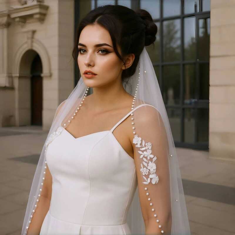 Cô Dâu Ve Chai Ngọc Trai với Hạt Đính Hoa - Phù Hợp cho Đám Cưới G241