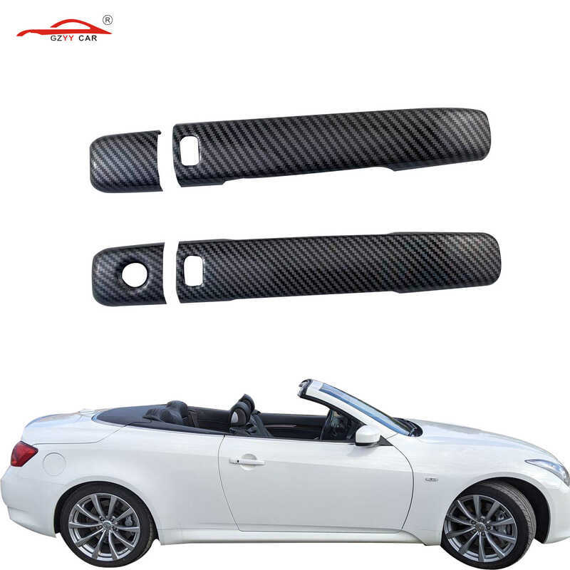 Thích hợp cho 08-13 Infiniti G37Coupe Tay nắm cửa bằng sợi Carbon G37 Vỏ tay nắm cửa chuyển đổi hai 
