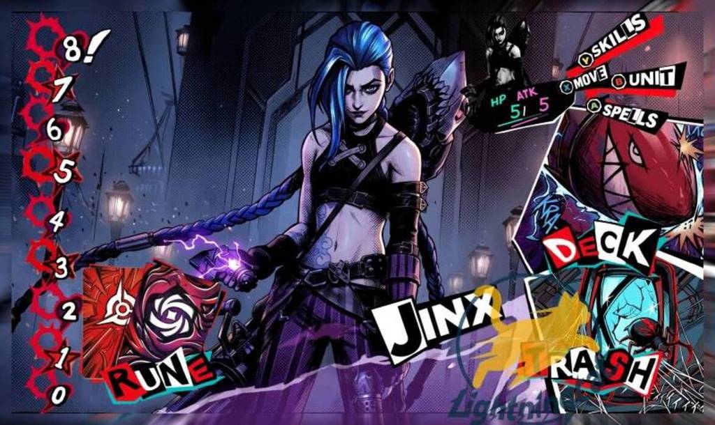 Mát mẻ Phong Cách Truyện Tranh Jinx Playmat Loose Cannon Riftbound TCG Chống Trơn Trượt Thẻ Thảm Ani