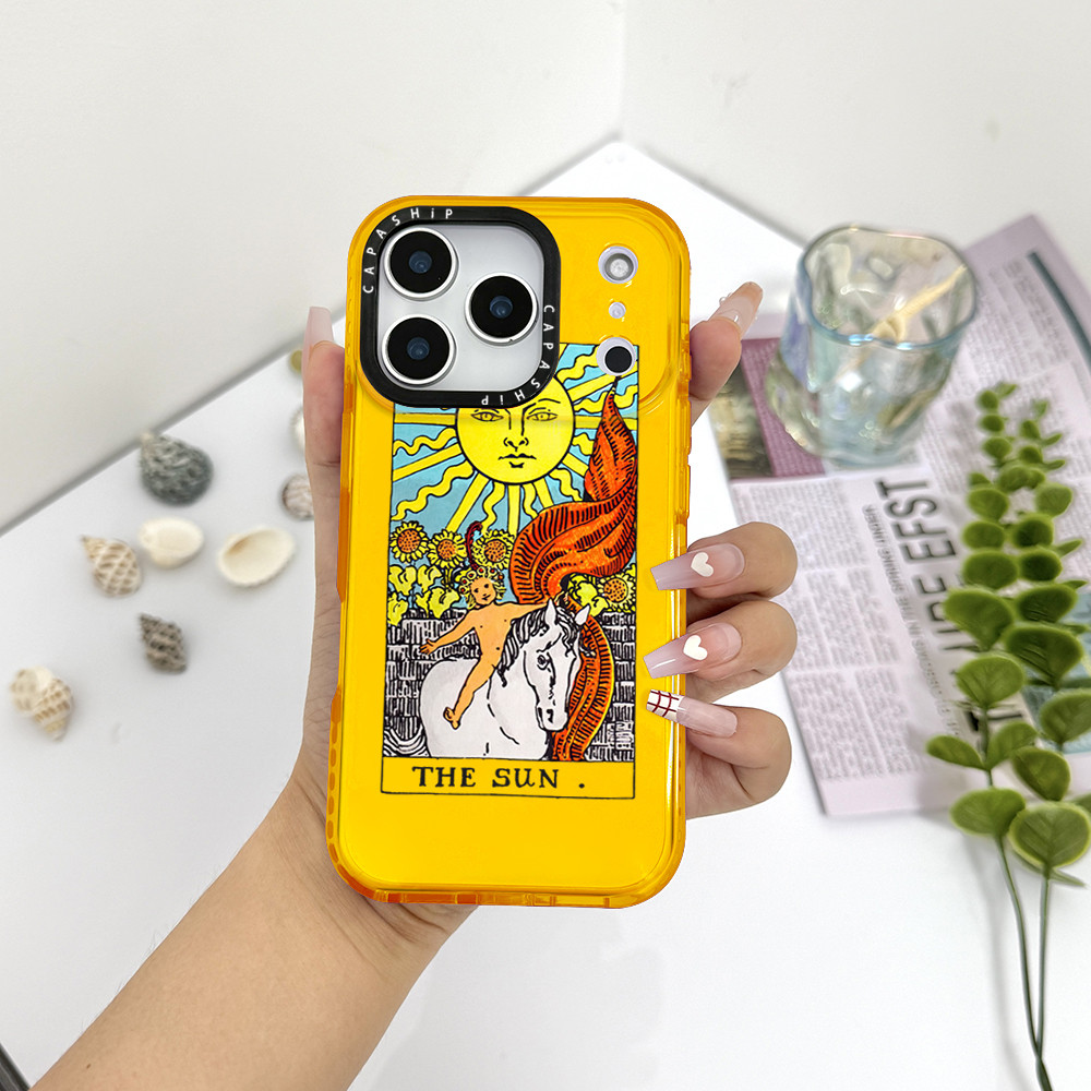 Sun Tarot Cards Màu Ốp Lưng Tương Thích Cho IPhone 11 12 13 14 15 16 17 Pro Max 12Mini Cover X XR XS
