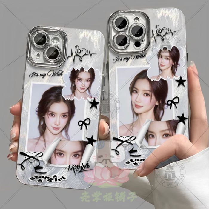 Angelababy Yang Ying Tear-off Eyes Feather Gạc Điện Thoại Di Động Vivo Glory Star OPPO Apple Xiaomi 