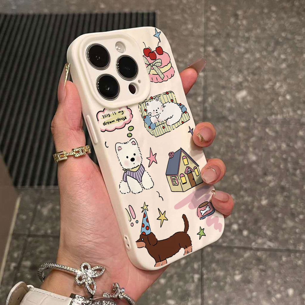 Ốp Lưng iPhone Họa Tiết Mèo Nằm Sofa Chữ This Is My Dream House TAKICase Phôi Nếp Gấp Chống Sốc M217