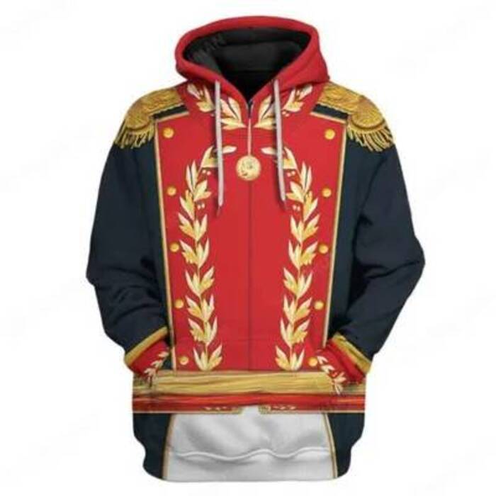 Áo Hoodie thời trung cổ Retro, George Washington _ Napoleon _ Alexander Hamilton Áo Hoodie in 3D