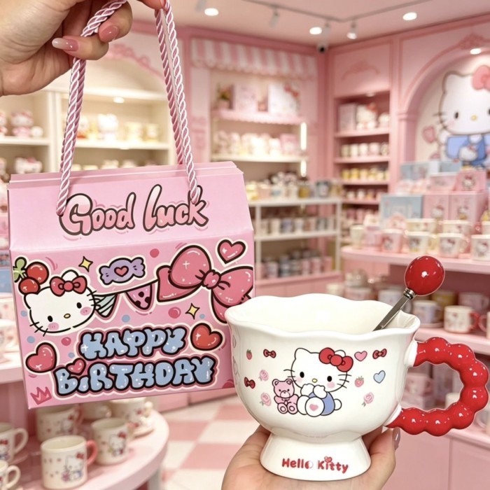 Popular Cup Gift Box, Cute Girly Heart Ceramic Mug, Birthday Gift For Girls, Good-looking Souvenir