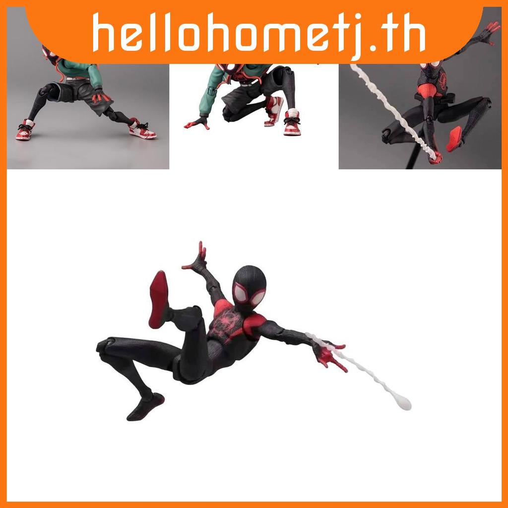 Shf Authentic Spiderman Marvel Parallel Universe 2 Miles Mô hình hành động hình nhựa Pvc
