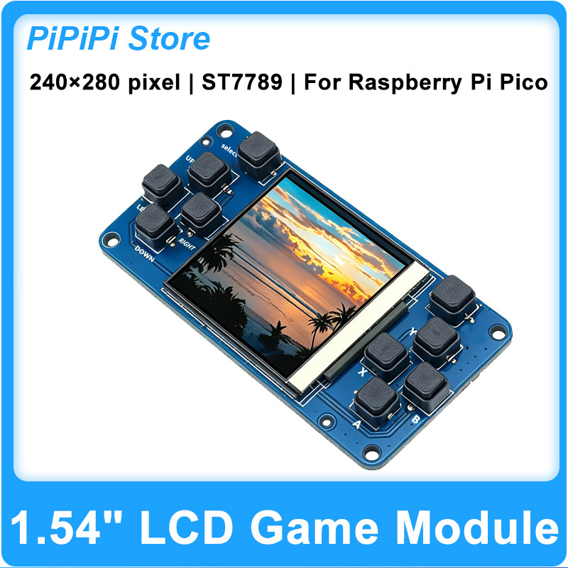 Mô-đun trò chơi LCD Raspberry Pi Pico 1,54 Inch 240 × 240 IPS ST7789 Màn hình Bảng mở rộng bảng điều